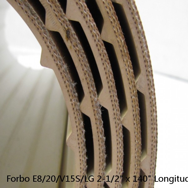 Forbo E8/20/V15S/LG 2-1/2" x 140" Longitudinal Ribbed  Conveyor Belt