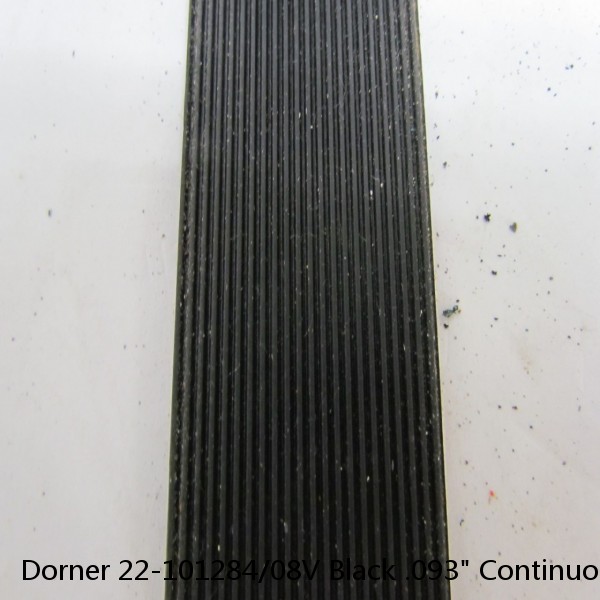 Dorner 22-101284/08V Black .093" Continuous Ribbed Conveyor Belt 10" X 12'10" #1 small image