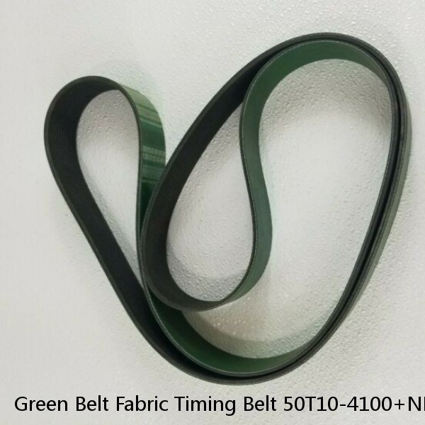 Green Belt Fabric Timing Belt 50T10-4100+NFT-NFB Green Belt Green Fabric Coating Aramid Fiber Cord PU Timing Belt #1 small image