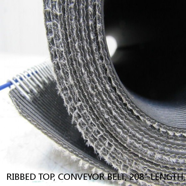 RIBBED TOP, CONVEYOR BELT, 208" LENGTH, 3/32" THICKNESS, 26" WIDTH #1 image